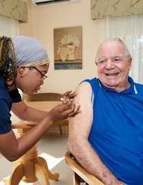 First resident receives COVID-19 Vaccine at Rockingham