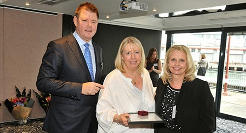 Hall & Prior Graeme Prior, Vaucluse Aged Care Home Director of Nursing Joy Bigelow and NSW Manager of Health and Services Kris Healy